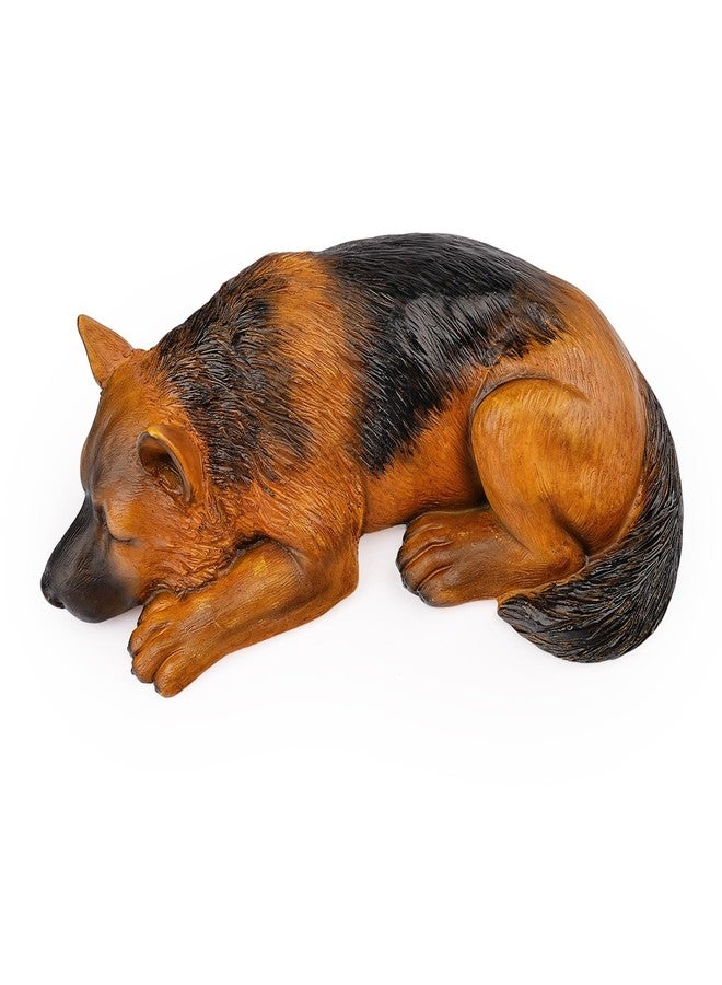VIPbuy Dog Urn for Ashes - Pet Memorial Cremation Urn, Wooden Carving Style Resin Handcrafted German Shepherd Figurine, Pet Loss Sympathy Gift Home Decor - Image 1
